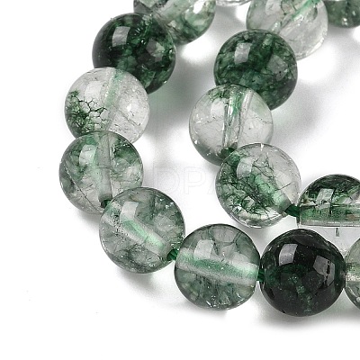 Dyed Round Natural Crackle Quartz Beads Strands G-K084-8mm-04A-1