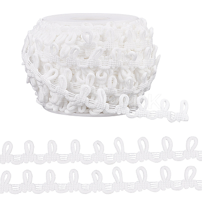20 Yards Polyester Braid Trims with Elastic Button Loops OCOR-PH0001-94A-1