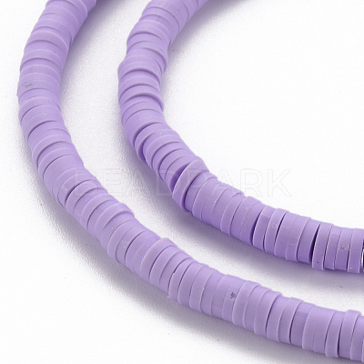Handmade Polymer Clay Bead Strands CLAY-T002-4mm-57-1