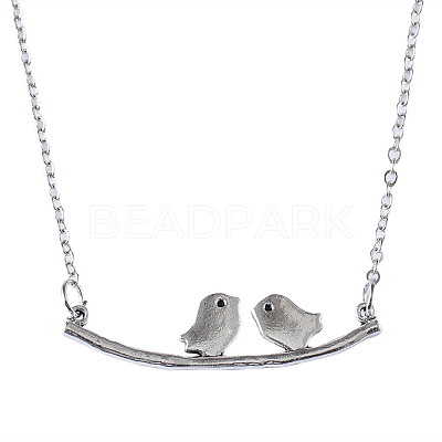 Alloy Couple Birds Pendant Necklaces for Women FS-WG2DA5D-01-1