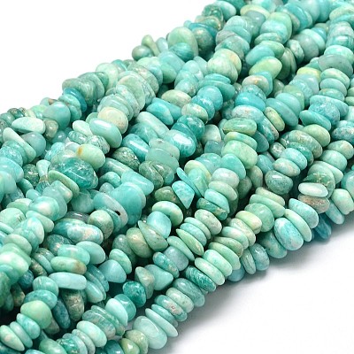 Natural Amazonite Chip Beads Strands X-G-E271-108-1