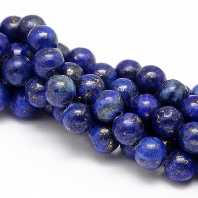 Natural Lapis Lazuli Round Beads Strands G-I181-10-6mm-1