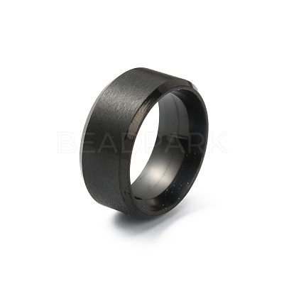 201 Stainless Steel Plain Band Ring for Women RJEW-WH0010-06A-MB-1