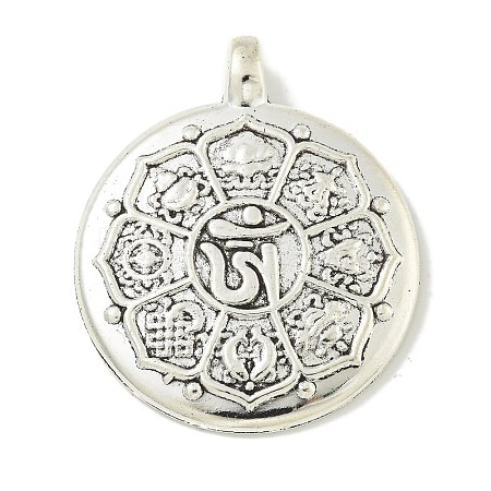 Tibetan Style Alloy Pendants FIND-U015-42AS-1