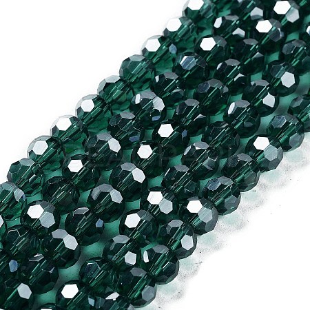 Electroplate Transparent Glass Beads Strands LS-EGLA-A035-T6mm-A18-1