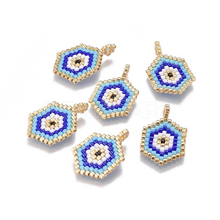 MIYUKI & TOHO Handmade Japanese Seed Beads Pendants SEED-A029-HD10-1