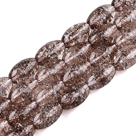 Transparent Crackle Glass Beads Strands GLAA-S192-B-010B-1