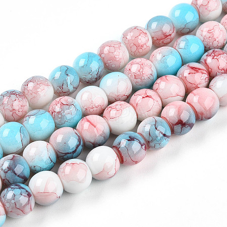 Baking Paint Glass Beads X1-DGLA-N003-8mm-C03-1