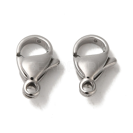 Tarnish Resistant 304 Stainless Steel Lobster Claw Clasps X-STAS-R050-11x7mm-1