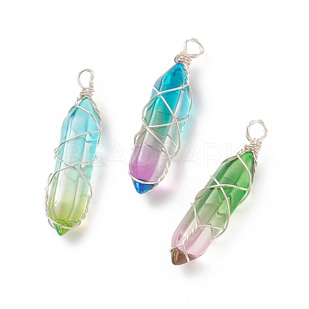 Glass Pendants PALLOY-JF01741-02-1