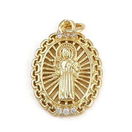 Brass Micro Pave Cubic Zirconia Pendants LS-KK-D409-49G-02-1
