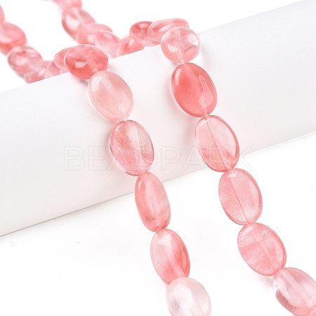 Cherry Quartz Glass Beads Strands G-M206-35-1