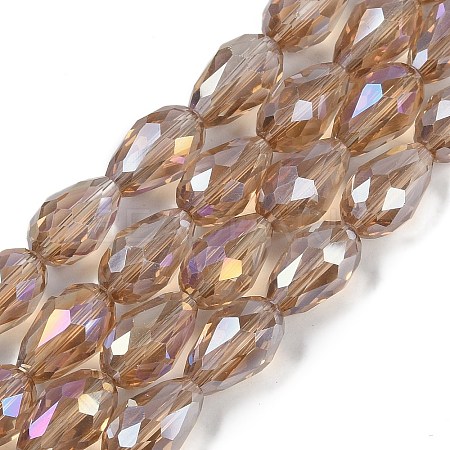 Transparent Electroplate Glass Beads Strands LS-EGLA-N013-T6mm-B23-1
