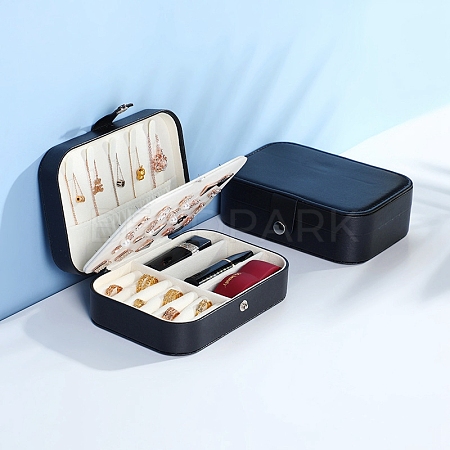 Rectangle PU Leather Jewelry Box PAAG-PW0012-08C-1