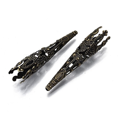 Tibetan Style Iron Bead Cones IFIN-049Y-01AB-NR-1-1