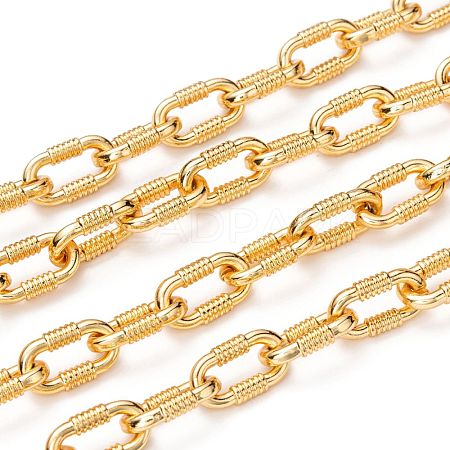 Alloy Paperclip Chains LCHA-I001-05G-RS-1