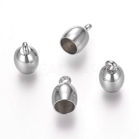 Tarnish Resistant 304 Stainless Steel Cord Ends STAS-P118-04-1