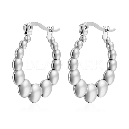 304 Stainless Steel Hoop Earrings AZ5458-2-1