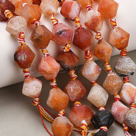 Natural Weathered Agate Beads Strands G-A321-G02-01-1