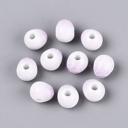 Handmade Crackle Porcelain Beads PORC-Q008-06B-03-1