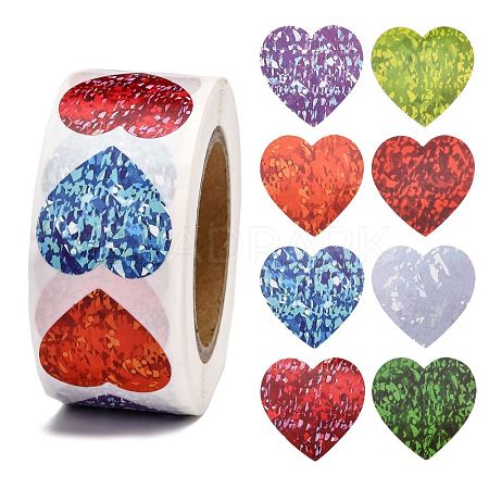 Heart Shaped Stickers Roll DIY-K027-A16-1