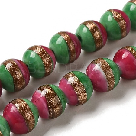 Lampwork Beads Strands LAMP-E036-07G-1