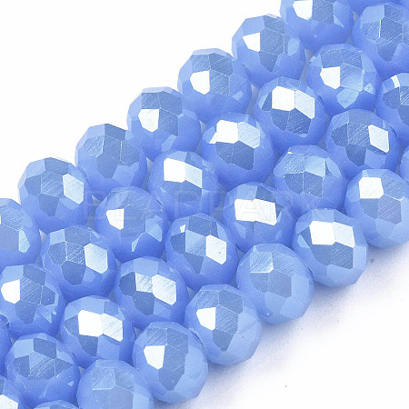 Electroplate Glass Beads Strands EGLA-A034-J6mm-A02-1