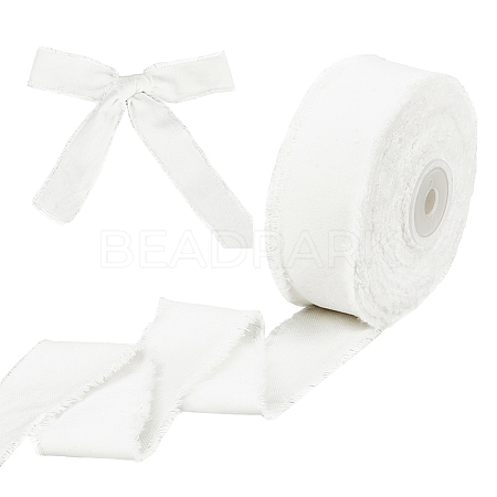 10 Yards Velvet Frayed Ribbon SRIB-WH0011-226A-1