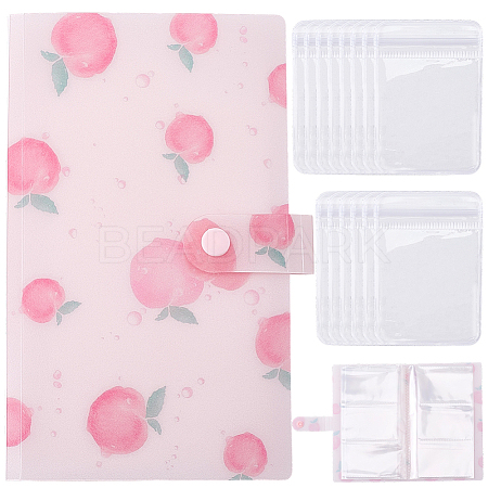 1Pc Fruit Peach Cover PP Plastic Photocard Storage Albums AJEW-CN0006-49A-1