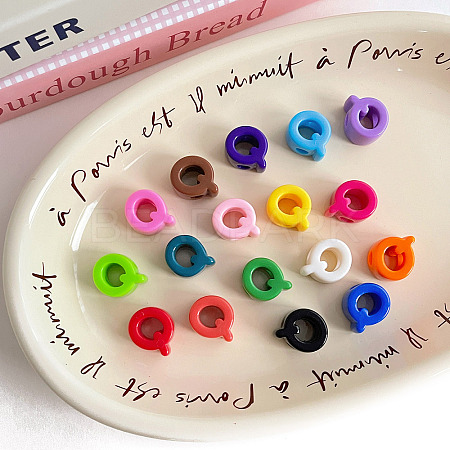 Opaque Acrylic European Beads OACR-M027-01Q-1