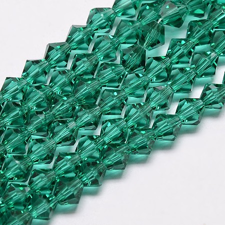 Imitate Austrian Crystal Bicone Glass Beads Strands X-GLAA-F029-6x6mm-10-1
