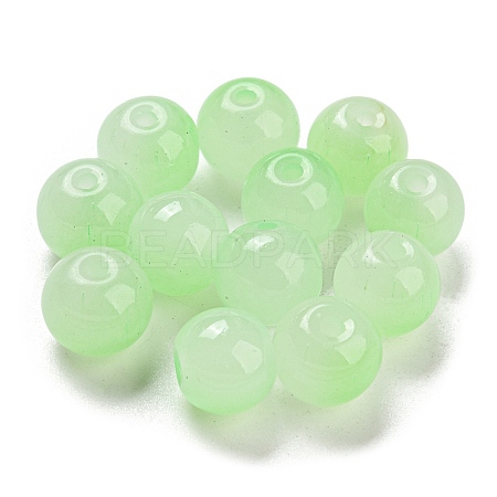 Two Tone Spray Painting Glass Beads GLAA-L046-03E-1