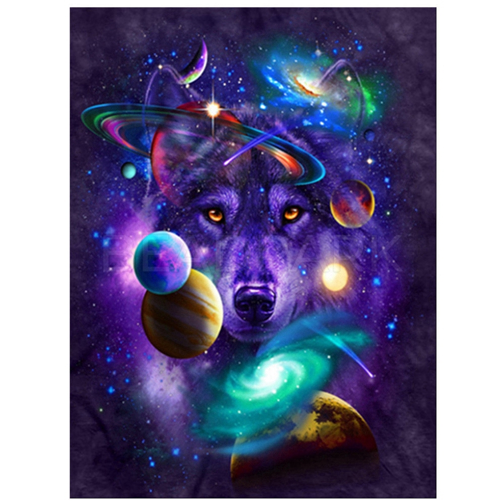 Universe Planet Fox Pattern 5D Diamond Painting Kits for Adult ...