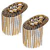 Non-woven Fabric with Rhinestones and Iron Epaulettes DIY-WH0671-431B-1