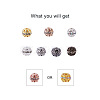 Cheriswelry 80Pcs 8 Colors Alloy Rhinestone Beads FIND-CW0001-12-4