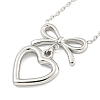 Ion Plating(IP) 304 Stainless Steel Pendants Necklace for Women NJEW-A027-04P-1