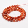 Faceted Natural Striped Agate/Banded Agate Beads Strands X-G-F447-4mm-H03-2