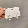 Alloy Rhinestone Stud Earrings FS-WGE0AD6-49-1