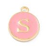 Golden Plated Alloy Enamel Charms ENAM-Q437-14S-1
