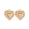 Valentine's Day Brass Micro Pave Clear Cubic Zirconia Charms KK-A304-24H-G-1