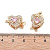 Brass Micro Pave Cubic Zirconia Box Clasps KK-B125-07G-01-3