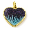 Brass Enamel Pendants KK-S401-17G-C-1