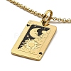 304 Stainless Steel Tarot Pendants Necklaces NJEW-A016-01A-1
