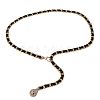 Alloy PU Leather Braided Waist Chains for Woman WGB955C-05-2