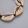 Cowrie Shell Beads Bracelets BJEW-JB04234-3