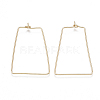 Brass Earring Hooks KK-T038-425G-1