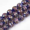 Handmade Gold Sand Lampwork Beads LAMP-T006-09B-1