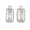 Brass Micro Pave Cubic Zirconia Pendants KK-P290-29P-1