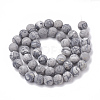 Natural Map Stone/Picasso Stone/Picasso Jasper Beads Strands G-T106-222-3