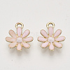 Light Gold Plated Alloy Pendants LS-ENAM-T009-39C-1